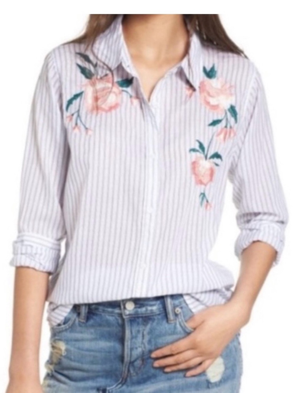 Rails Striped Button-Up Shirt
